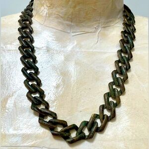 Handmade Brutalist Metal Necklace. Statement Piece!